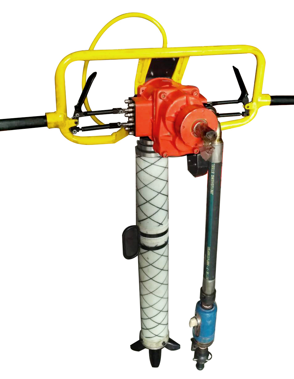 架柱支撐氣動(dòng)手持式鉆機(jī)，低價(jià)短探鉆機(jī)